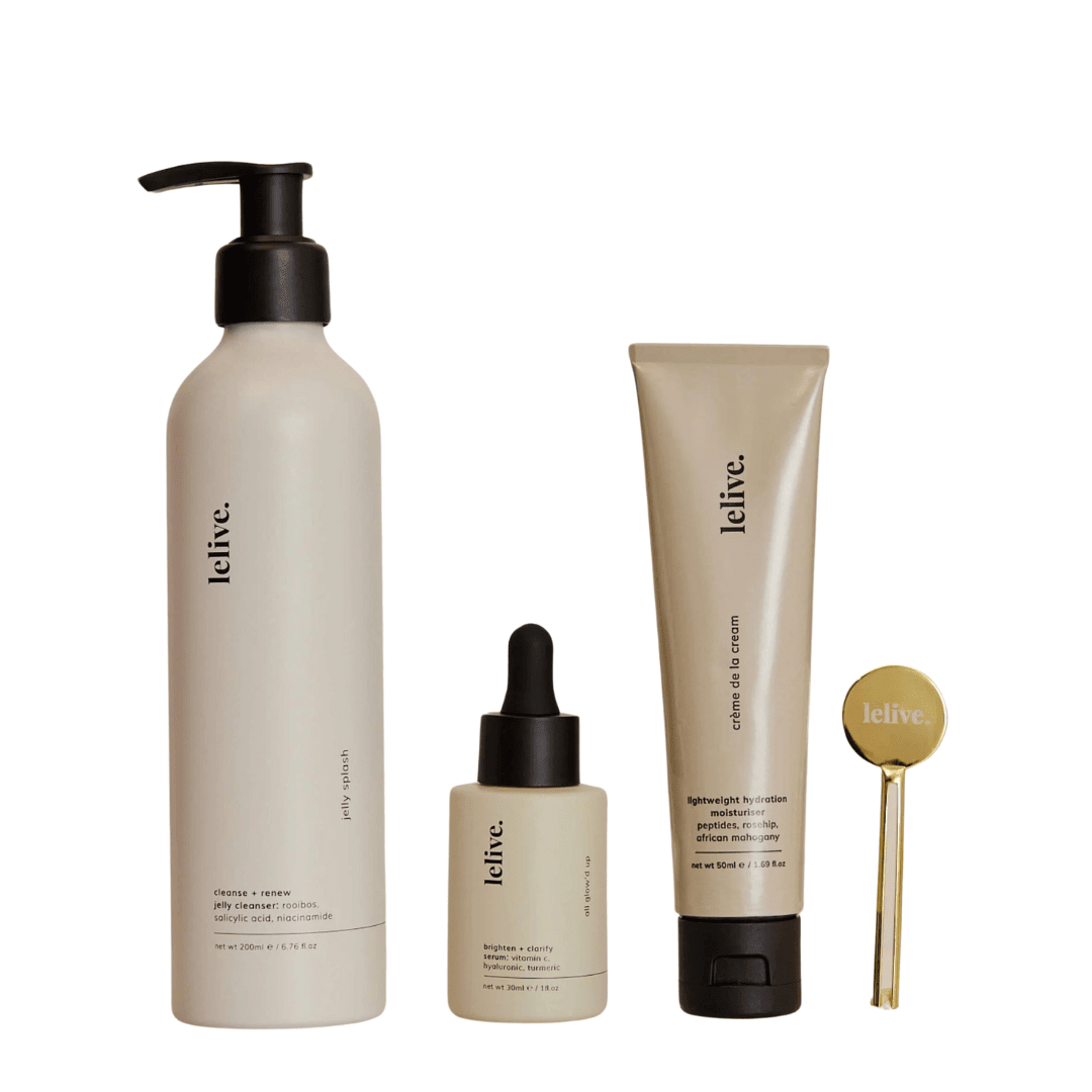 3-step routine | clarify, brighten + glow
