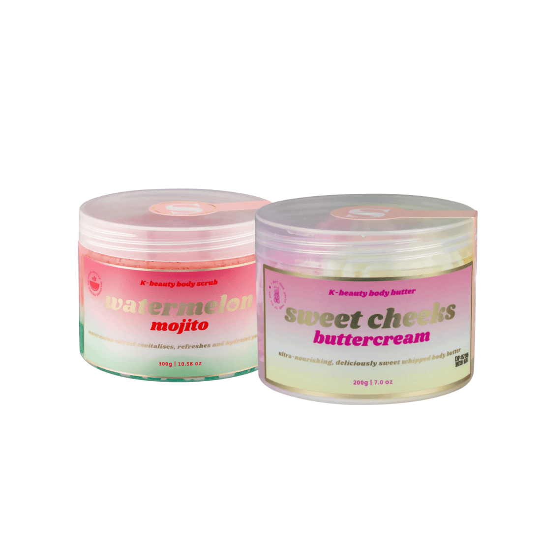 The Soft Skin Duo  Watermelon Mojito scrub + Sweet cheeks butter cream